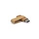 Pen Drive Ecológico Retangular Giratório Bambu