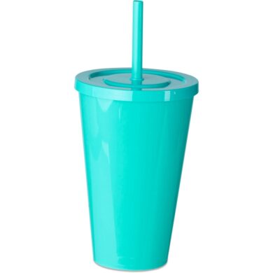 Copo com Tampa e Canudo 650ml