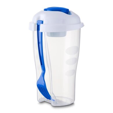 Copo Salada com Garfo e Suporte para Molho 850ml