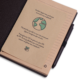 Kit escritório-Caderno e caneta de grãos de café e de PP misto e 1 Caneta material plástico e café