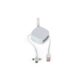 Cabo USB retrátil 3 em 1